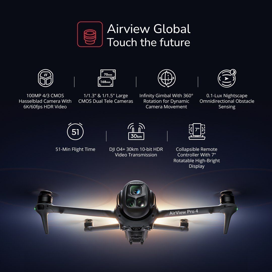 AirView Pro 4 Tripple Camera – Next-Gen Drone for Beginners with Professional Power